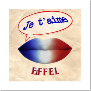 FRENCH KISS JETAIME EIFFEL Posters and Art